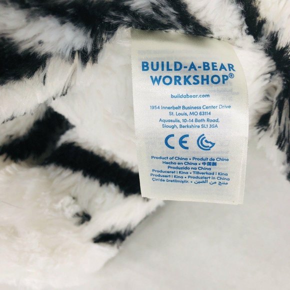 Build A Bear SIberian Tiger Plush Black & White Stripe BABW Stuffed Animal Toy - Picture 9 of 9